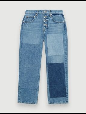 $295 Maje High Waisted Denim Jeans Size 36